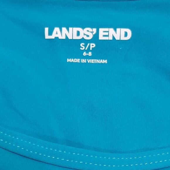 Lands' End Women's Elbow Sleeve Swim Tee UPF 50 Rashguard Small - Picture 4 of 7
